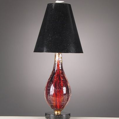 lamp bouteille rouge