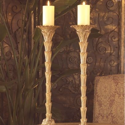 candlestick palm motif